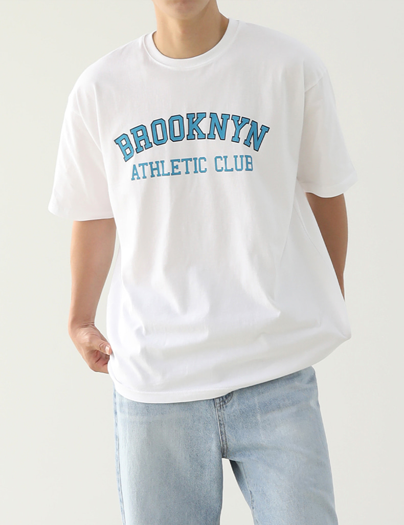 브루클린 프린팅 티셔츠_White